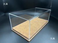 1:18 Scale Car Model Display Case Acrylic Dustproof Cover with Leather Base