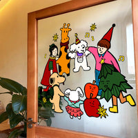 Christmas Window Clings Decals for New Year Holiday Decor