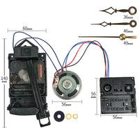 Westminster Chime Clock Movement Kit with Speaker and Hands, 4x4 Hourly Strike Music Box Mechanism