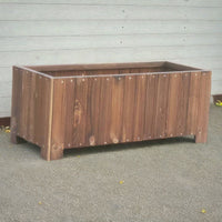 Outdoor Rectangular Wooden Planter Box for Garden Patio Balcony