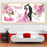 2026 New Cross Stitch Kit "Happiness Agreement" for Wedding Gift