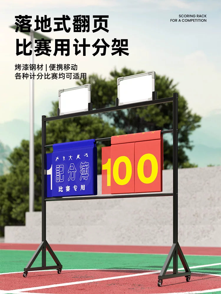 Floor-Standing Basketball Football Billiards Scoreboard Flip Scoreboard for Badminton Volleyball Score Rack