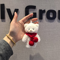 Plush Bear Keychain Christmas Gift