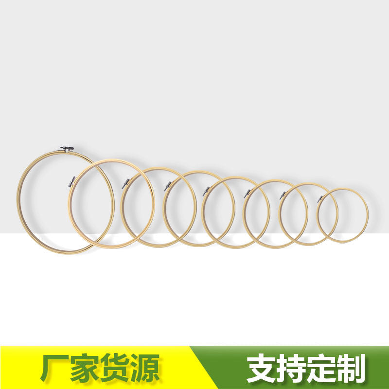 Bamboo Embroidery Hoop Set for Beginners, Round Wooden Cross Stitch Hoop Ring for DIY Needlework and Craft