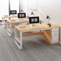 Modern Minimalist Office Desk with Chair Set for Workstation or Computer