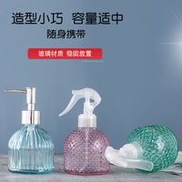 Nordic Style 220ml Glass Dispenser Bottle with Pump Head for Lotion or Spray