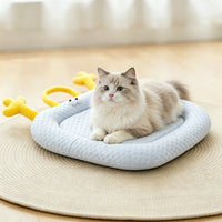 Cute Chick Shape Pet Cooling Mat for Cats and Dogs, All Seasons Breathable Non-Slip Wear-Resistant Bed