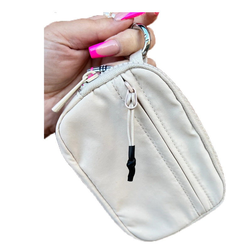 Waterproof Nylon Small Wallet with Keychain and Coin Purse