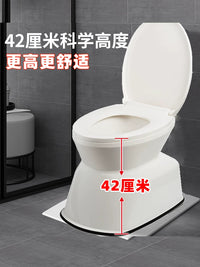 Foldable Commode Chair for Elderly, Pregnant Women, and Squat Toilet Conversion