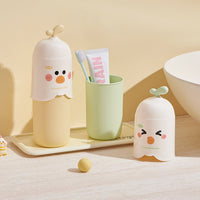 Creative Cactus Portable Travel Toothbrush Holder and Mouthwash Cup for Students and Couples
