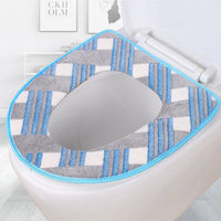 Plush Adhesive Toilet Seat Cover Cushion for U/V-shaped Toilets, Thickened and Comfortable for All Seasons