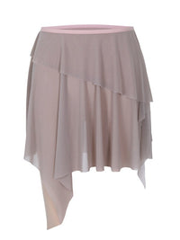 Adult Ballet Practice Irregular Elastic Mesh Short Skirt Dance Performance Half Skirt