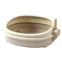 Semi-Enclosed Cat Litter Box with Scoop - Large, Anti-Splash Pet Toilet