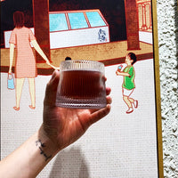 Nordic Style Glass Tumbler for Whiskey, Cocktails, Beer, and Cold Drinks
