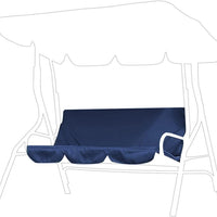 Waterproof 3-Seater Swing Seat Cushion Cover for Patio Garden Swings