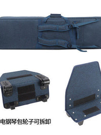 88-Key Digital Piano Bag Thickened Shockproof with Wheels for MOXF8 MX88 MODX8 FP90 Models