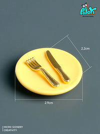 Miniature Dessert Blind Bag Play Food Set with Plates and Cutlery