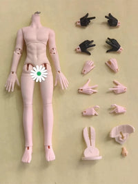 14cm BJD Doll Body with Abdominal Muscles for OB11 Clothes, 1/12 Scale