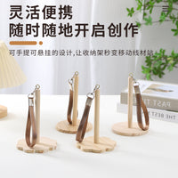 Wooden Yarn Holder Wrist Yarn Spool Stand for Knitting Crocheting