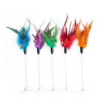 Interactive Suction Cup Cat Toy with Feather and Bell