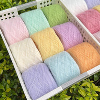 Super Soft Mohair Blend Rainbow Gradient Yarn for Scarves, Shawls, and Baby Sweaters