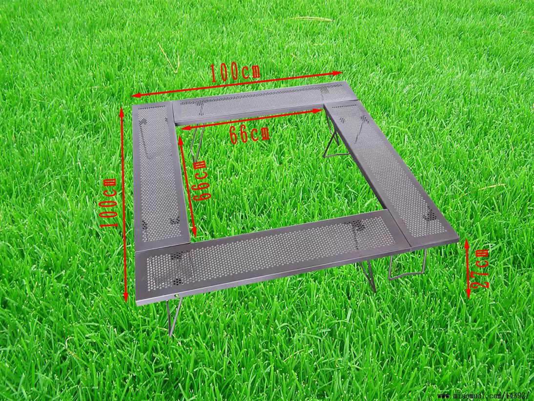 Portable Outdoor Fire Pit Table with Carry Bag for BBQ and Picnics
