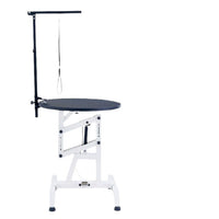Pet Grooming Table for Dogs and Cats, Hydraulic Round Rotating Grooming Station with Hanging Arm
