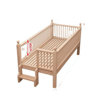 Solid Beech Wood Toddler Bed with Guardrail, Eco-Friendly Baby Co-Sleeper, Kids' Floor Bed