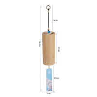 Japanese Style Bamboo Wind Chime with Chord Tones for Outdoor Patio Decor