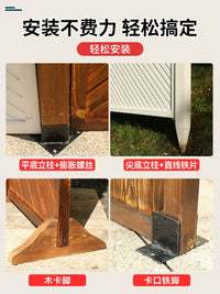 Carbonized Wood Garden Fence Panel for Privacy and Outdoor Partition