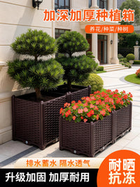 Extra Deep Balcony Vegetable Planter Box Large Rectangular Plastic Garden Pot
