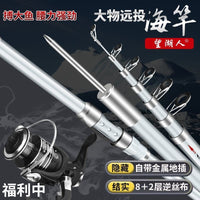 Telescopic Sea Fishing Rod and Reel Combo Set for Long-Distance Casting