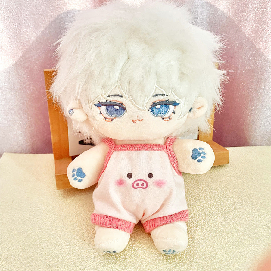 20cm Pig Cotton Doll Clothes Set with Sling Dress and Shoes