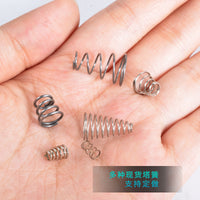 Conical Compression Battery Spring, Stainless Steel, for Positive/Negative Terminals, Wire Diameter 0.2-0.7mm