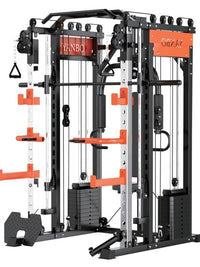 Multi-functional Smith Machine Home Gym System with Integrated Training Equipment