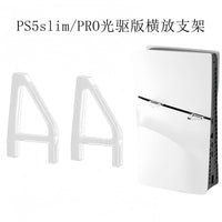 Horizontal Stand for PS5 Slim/Pro Console - Transparent Triangular Base for Stable Gaming