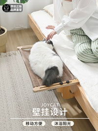 JoyCat Summer Cat Hammock Window Perch Bed - No-Drill Suction Cup Hanging Bed for Balcony Glass