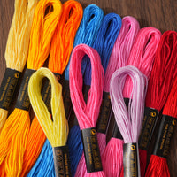 Cross Stitch Embroidery Floss, 6-Strand 8m Polyester Cotton Thread for DIY Hand Knitting, 477 Colors Available