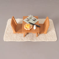 Dollhouse Japanese Style Miniature Table and Chair Set for Scene Decoration