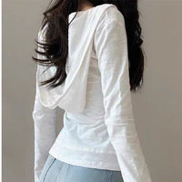 Women's Hooded Zip-Up Sun Protection Long Sleeve T-Shirt Cardigan