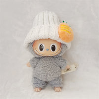 Knitted Hat and Scarf Set for 15cm Labubu and Cotton Dolls
