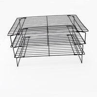3-Tier Foldable Cooling Rack Set for Cakes, Cookies, and Baked Goods, Space-Saving Design