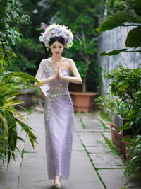 Xishuangbanna Dai Ethnic Style Dress Thai Inspired Costume for Women