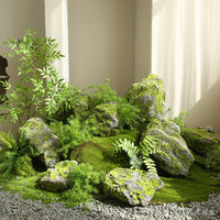 Artificial Mossy Foam Rocks for Landscaping and Decoration