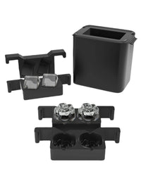 Cocktail Ice Cube Molds for Whiskey and Drinks - Diamond, Skull, Rose, Wave Shapes