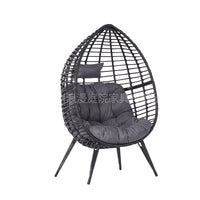 Outdoor Waterproof Rattan Wicker Hanging Egg Chair with Stand