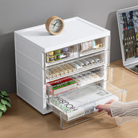 Stackable Desktop Drawer Organizer for Students and Office, Multi-layer File and Cosmetic Storage