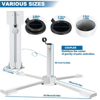 Foldable Beach Umbrella Stand with Adjustable Portable Sunshade Patio Umbrella Base and Water Bag