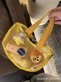Portable Mesh Shower Caddy Bag with Wet/Dry Separation and Waterproof Pouch