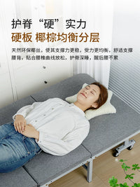 Restar Foldable Office Nap Cot with Adjustable Backrest, Portable Guest Bed for Home and Hospital